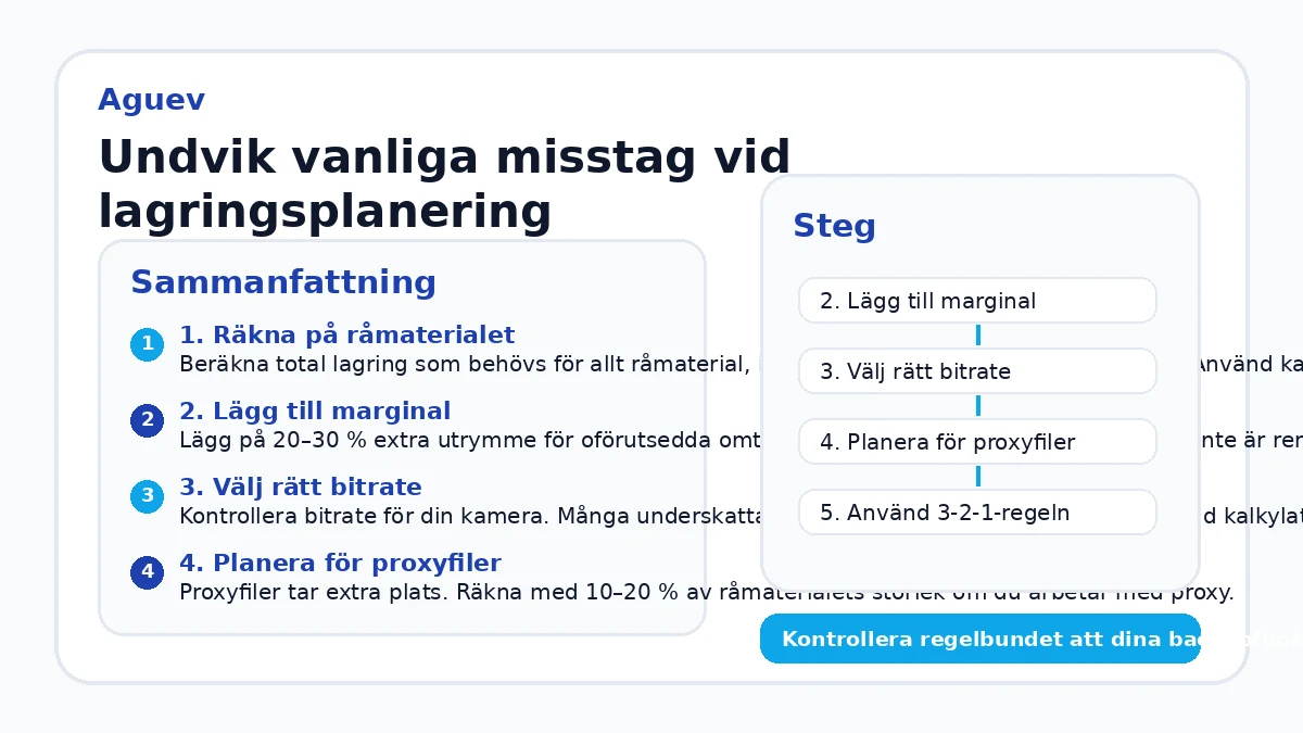 Undvik vanliga misstag vid lagringsplanering