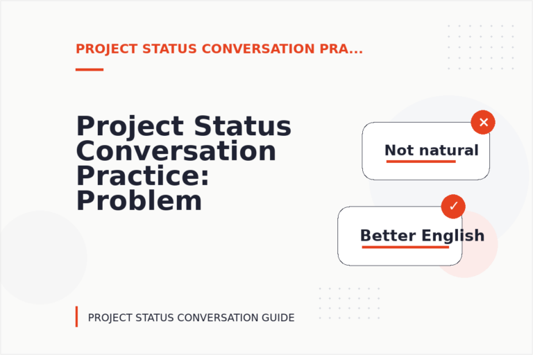 Project Status Conversation Practice: Problem and Solution Replies